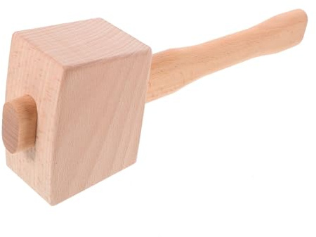 SEWACC Wood Mallet Hammer Carpenter Mallet with Comfortable Grip and Smooth Surface, Solid Beechwood Wooden Hammer for Woodworking and Wood Carving Projects