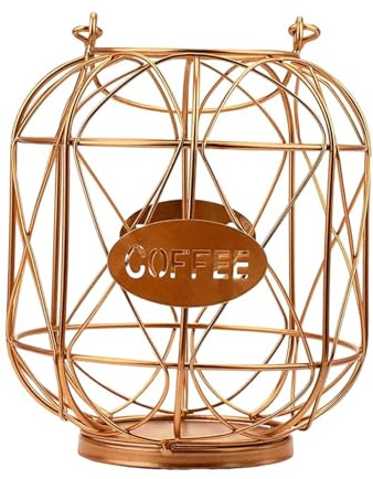 INACMWIH Coffee Pod Holder Coffee Capsule Storage Basket for Countertop Kitchen Hotel rose gold