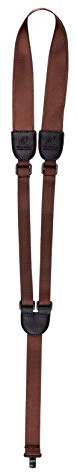 Ortega Guitars Schallloch Gitarrengurt Verstellbar - für Akustik Gitarre - Nylon Straps Hook Series - Nylon, Braun (OGSHK-BR)