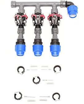 Plug&Rain 3er-Ventilverteiler mit Hunter PGV, 32 mm (1) Eco