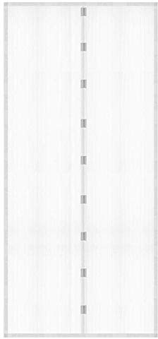 DIVCHI Magnetic Fly Screen Door Curtain – Automatic Closing Door Fly Screen Mesh Net for Insects, Mosquitoes & Bugs – Magnetic Door Curtain for Homes, Pets & Fresh Air (100x210cm) White