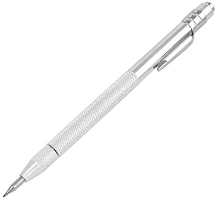 Marcador de Cerámica de Carburo de Tungsteno, Mango de Aluminio Pluma de Grabado de Punta de Carburo de Tungsteno Lápiz de Trazado Magnético Fuerte Moleteado