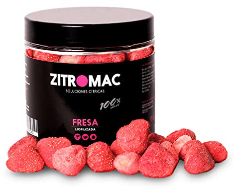 100% naturliga frystorkade jordgubbar. Färska hydrater utan tillsatt socker. Torkad frukt för cocktail / infusioner / te / bakverk / affischer. 60 gr burk jordgubbar utan tillsatser. Endast jordgubbar.