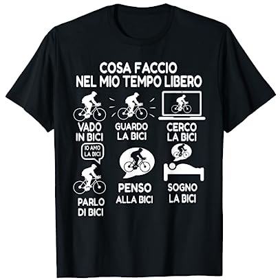 Regalo Divertente Ciclista Ciclismo Bicicletta Tempo Libero Maglietta