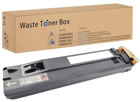 LCL Compatible 008R13061 8R13061 108R00865 Waste Toner Container Box Cartridge Replacement for Xerox Workcentre 7425 7428 7435 7525 7530 7535 7545 7556 7830 7835 7845 7855 7970 AltaLink C8030 1PK