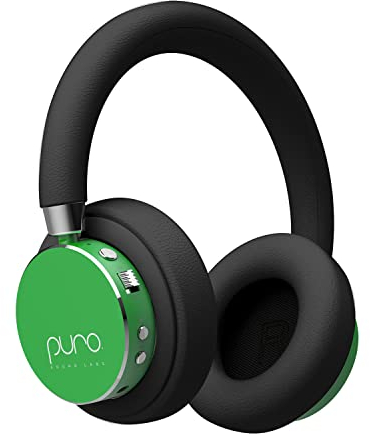 Puro Sound Labs BT2200-Plus Lautstärkebegrenzende Bluetooth-Kopfhörer für Kinder - Sicherere Kopfhörer für Kinder - Studio-Qualität und Geräuschisolierung – Grün