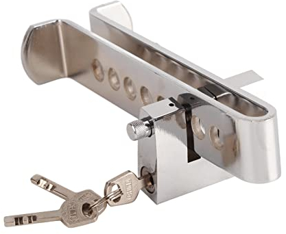 aqxreight Auto Edelstahl Kupplung Bremspedalschloss Lenkradschloss Auto Sicherheit Diebstahlsicherung