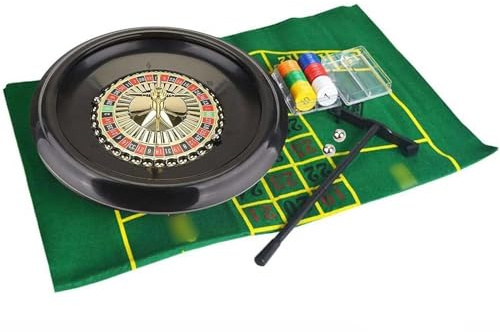 GALPBBCADE Hölzernes Roulette-Rad Roulette Aus Holz Tischspiel Plattenspieler Roulette Radsatz Roulette Spiel Casino Set Roulette Rad Holz Der Rotor Ist Aus Massivem Aluminium,A
