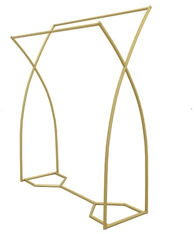 Kleiderständer Metall Abnehmbar Clothes Rack Schlafzimmer Kleiderständer Double-Rail Kleiderständer für Laden Schlafzimmer Ankleidezimmer (Color : Gold, Size : 100 * 40 * 145cm)