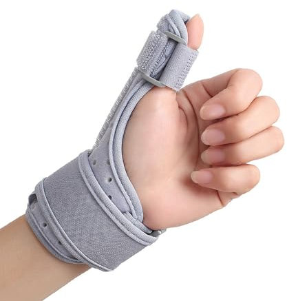 Wekuw Daumenbandage Rechts und Links Daumenschiene Atmungsaktive Daumenschiene Ohne Schweiß & Gerüche Ultrastarke Unterstützung Schmerzlinderung, für Finger, Arthritis, Tendonitis (Grau)