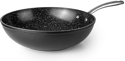 IBILI - Wok Quarzo 30 Cm, Aluminio, Antiadherente, Apto para induccion, PFAS FREE