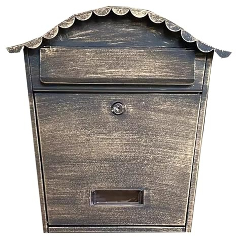 Cassette Postali per Montaggio a Parete con Serratura a Chiave, Cassetta posta per Esterni, Cassetta Lettere Sospesa, Bianco nuovo, Cassetta Postale di Grande Capacità, Resistente alla Pioggia(Bronze)
