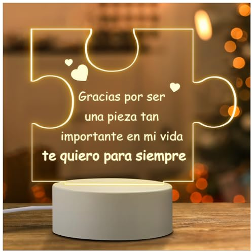 Coldbling Regalos San Valentin Mujer Hombre - Amor Lampara Regalo Aniversario Novio Novia Pareja Navidad, Luz Nocturna Regalos Romanticos Enamorados Cumpleaños Boda Originales para Mujers Hombres