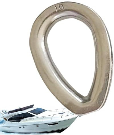 Ditali per fune, ditale per fune di ancoraggio per barche | Ditali per corda Attrezzatura per sartiame,Varie specifiche Ditale e morsetto per fune in acciaio inossidabile per hardware marino