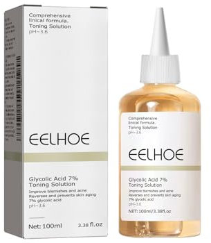Glycolic Acid Toner, Glykolsäure Peeling 7%-ige -Lösung, Glycolic Acid 7% Toning Solution, Toner Suitable for Combination and Oily Skin, Peeling, Feuchtigkeit Spenden und Stärken Hau, 100ml