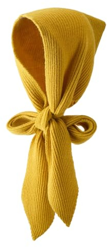 YUPEIUKLI Damen-Beanie-Mütze, einfarbig, gehäkelt, mit Kapuze, Schal, Mütze zum Skifahren, Wandern, universelle Winddichte Damen-Schalmütze mit Ohrenklappe