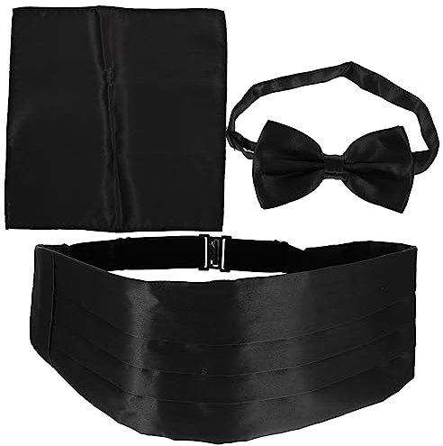 JEWEDECO Kummerbund Und Fliege Für Männer Einstecktuch Herren Kostüm Zubehör Klassisches Design Für Party Abschlussball Zeremonie Hautfreundliches Material