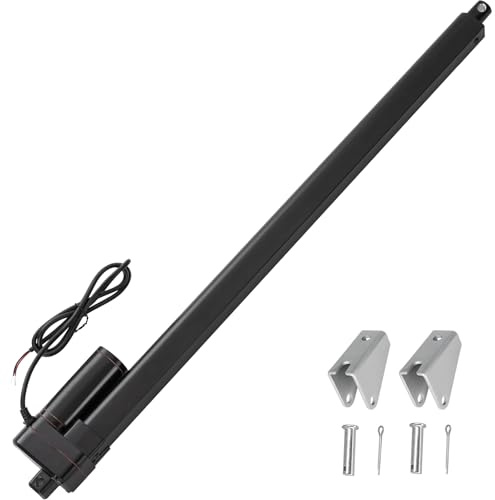  Jvnvlki linjärt ställdon 12 V, 2 000 N, 650 mm, lyftlängd IP65, vattentät, 8 mm/s linjär aktuator, linjär motor med monteringshandtag, för dörröppnare, soluppsamlare, elektrisk lyftsystem