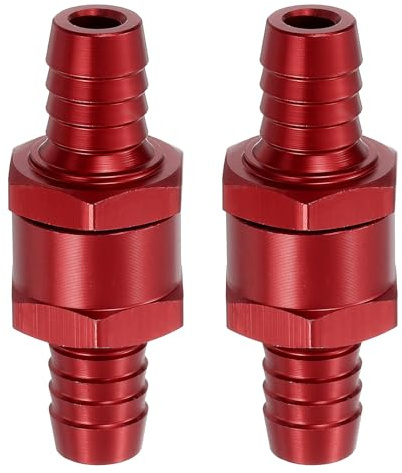 sourcing map 2 válvulas de retención de combustible de 12 mm, válvula de retención unidireccional sin retorno, accesorios de control de aleación de aluminio para gasolina, diésel, gas, aceite, aire,