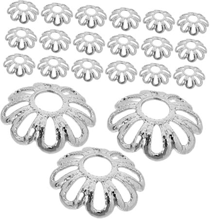 Gadpiparty 100stücke Perlenkappen in Blumenform Aus Edelstahl Endkappen Für Schmuckherstellung Lose Metallperlen Für Diy-anwendungen Abstandshalter Für Halsketten Und Armbänder Schmuckkompone