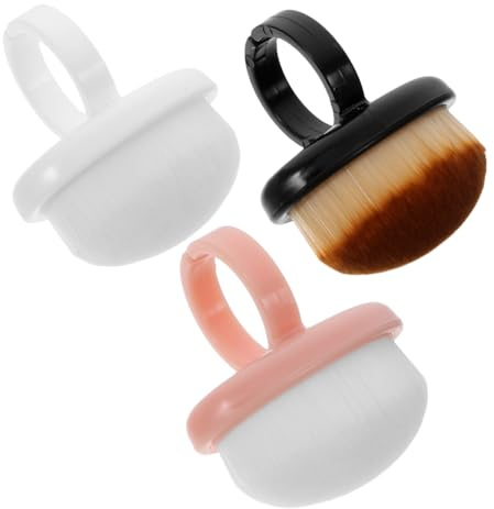 Ipetboom Brosses à Ongles Doux Pour Nail Art 3 Pièces Manche Court Nettoyage Exfoliant Professionnels Manucure Soins Des Ongles Noir, Rose, Blanc