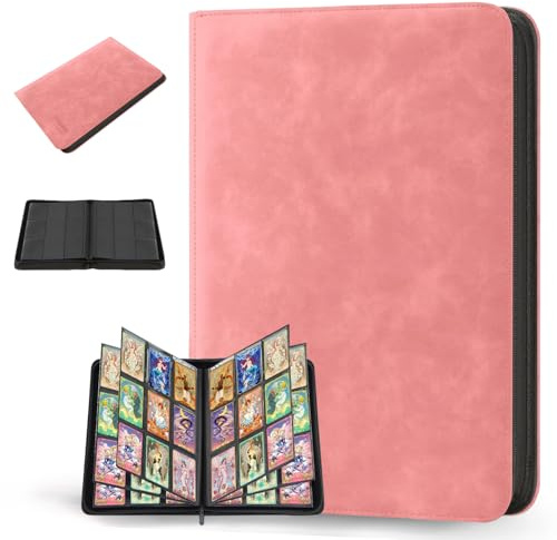 Álbum de Cartas Coleccionables, Album para Cartas Magic, 30 Páginas con Capacidad para 540 Tarjetas, Álbum Colección Tarjetas Impermeable, Carpeta para Cartas, 9 Laterales, para Tarjetas MTG, TCG (C)