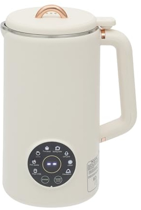 Czyurachel Machine à lait de soja 1 l avec 10 lames en acier inoxydable, minuterie intelligente 12 heures, tableau d'affichage LED, fonction d'isolation thermique, mélangeur électrique pour jus de