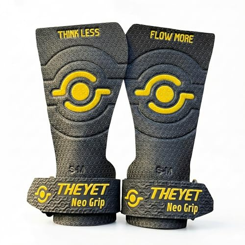 Theyet Maniques Crossfit sans Magnésie et sans Trous | Grips Unisexes pour Tractions, Anneaux et Calisthénie | Adhérence Extrême sur Tout Type de Barres | Poignets Offerts