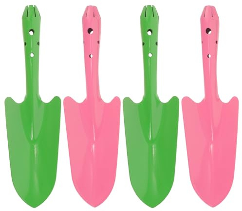 Angoily Lot De 4 Pelles à Planter en Fer 4 Pièces pour Jardinage Domestique, Outil à Main Compact Et Robuste, Pelle pour Creuser Et Planter Balcon Terrasse Jardin