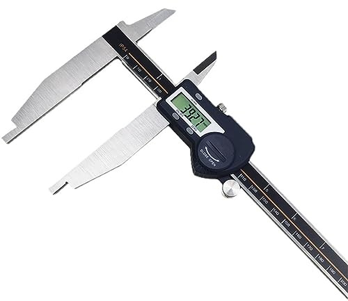 vernier gauge calipers micrometer 12 Inch Digital Long Jaw with 3.5 Jaw Depth Measuring Tool All-Metal Frame Large LCD Screen 0.0005/ 0.01mm Resolution (12/ 300mm)