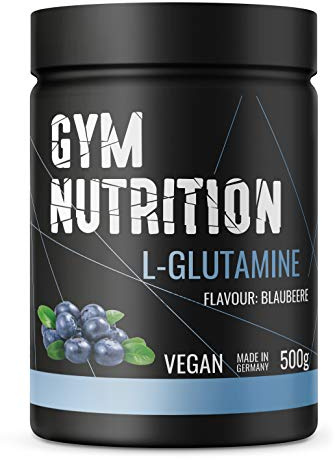 500g L-Glutamin Pulver hochdosiert – Laborgeprüft, vegan, Made in Germany, Blaubeere Geschmack