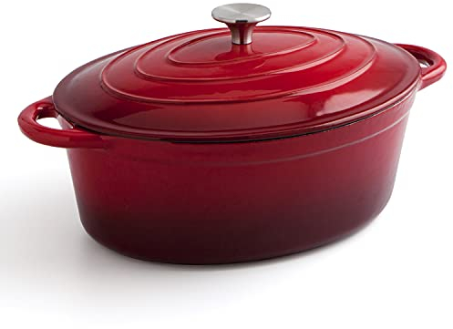 Bidasoa Fierro Cocotte Hierro Fundido Esmaltado 30x23, 4,3l Hierro Apto Vitrocerámica Apto Inducción Extra Resistente