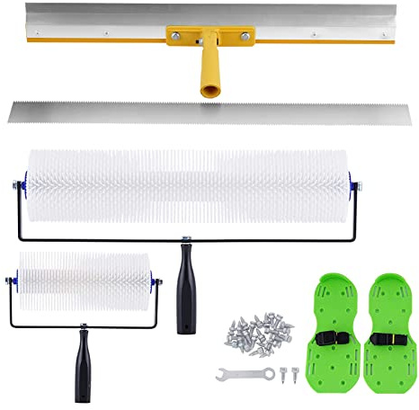 Self Levelling Tool Kit for Floors, Cement Self Levelling Concrete Tool Kit, Epoxy Floor Tools Kit with Spike Shoes Needle Length 28mm