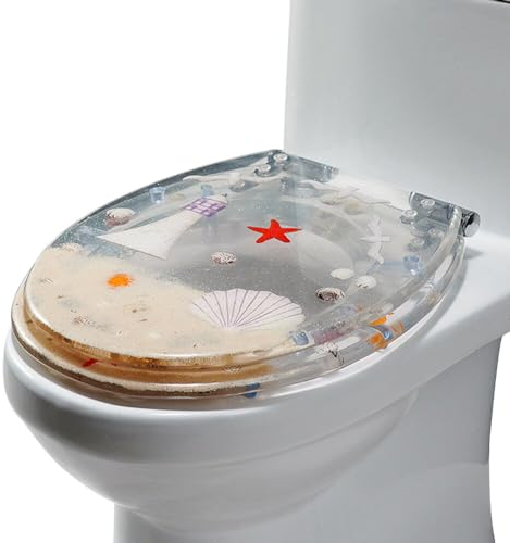 Toilettendeckel, WC Sitz mit Absenkautomatik WC Deckel universell passend WC Sitz oval Toilettensitz für Familie abnehmbar WC Sitz Klobrille Toilettensitz für die meisten Toiletten WC Becken