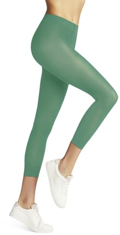 Falke, Leggings Pure Matt 50 DEN Capri W LE halvgenomskinliga enfärgade 1 styck, turkos (Oceangreen 7506) nya – miljövänliga, M, Turkos (Oceangreen 7506) ny – miljövänlig, M