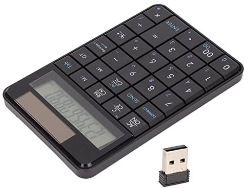 Fonction de Calculatrice de pavé Numérique sans Fil 29 Touches 2,4 GHz Clavier Numérique USB Ergonomique Conçu pour Connexion PC/Cal