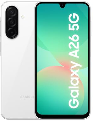Samsung Galaxy A26 5G, Smartphone con Funzioni intelligenti, 3 anni di Garanzia del produttore, Display Super AMOLED 6.7”, 6GB RAM, 128GB, 5.000 mAh, memoria espandibile, White [Versione Italiana]