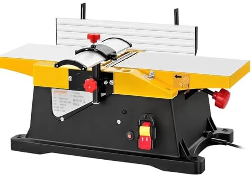 Raboteuse électrique d'établi 1800 W, raboteuse à bois d'établi de 6 pouces, raboteuse électrique multifonction, perceuse et fraiseuse