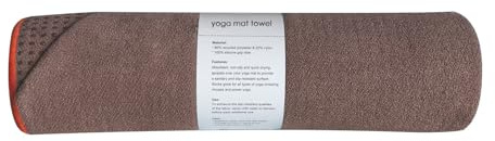 Muka Yogamatte, Handtuch mit Griffpunkten, rutschfest, schweißabsorbierendes Handtuch für Hot Yoga, Pilates, Fitness, 183 x 61 cm