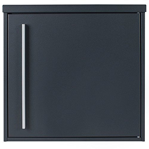 MOCAVI Box 101R Briefkasten anthrazit-grau (RAL 7016), rostfrei & wetterfest, modernes Design, extra groß für DIN A4, matt, pulverbeschichtet, deutsche Premium-Qualität, ideal für Außenbereich