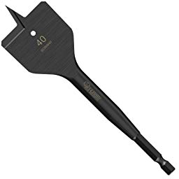 1 x SabreCut SCRIW40_1 40mm x 152mm Impact Rated Flat Wood Spade Bit for Softwood Hardwood Chipboard