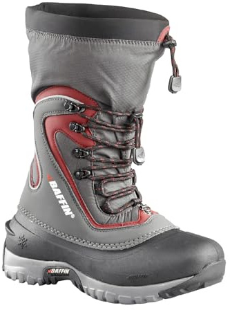 Baffin Women's FLARE Tall Waterproof Insulated Lightweight Tundra-Rated Slip-Resistant Cold Weather Winter Snow Boots, Grey/Sangria, 9