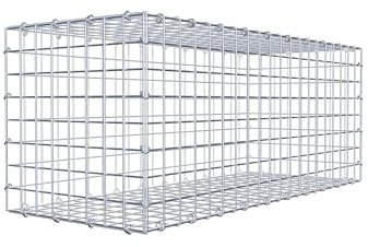 GABIONA Gabione 100 × 40 × 40 cm (L x H x T) – Steinkorb aus 4 mm Draht, Maschenweite 5 × 5 cm, C-Ring Verschluss + Gratis-Zange – ideal für Sichtschutz, Gabionenzaun, Gartenmauer und Steinkorbwand