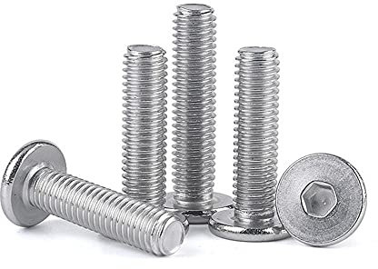 304 Sechskantschraube aus Edelstahl, m4 ultradünner Kopf Große Flachkopfschraube, flache C-Kopfschraube-M4*20 * 20pcs