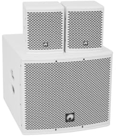 OMNITRONIC Set MOLLY-12A Subwoofer aktiv + 2X Molly-6 Top 8 Ohm, weiß