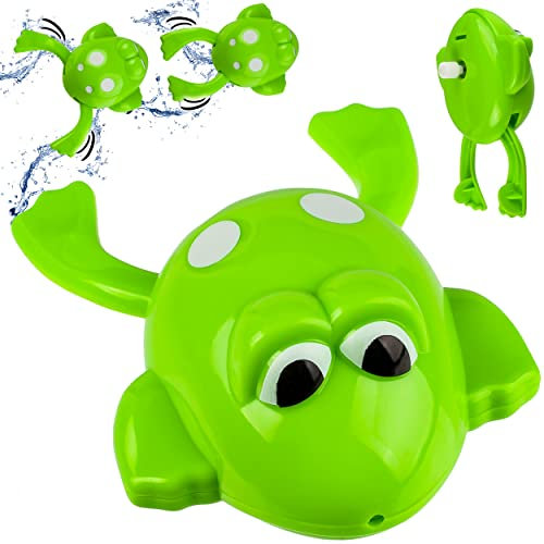 alles-meine.de GmbH 4 Stück Schwimmtiere/Wassertiere Verschiedene Tiere frei wählbar Frosch - zum Aufziehen - schwimmt selbst im Wasser - Schwimmtier/aufziehen - für Ba..