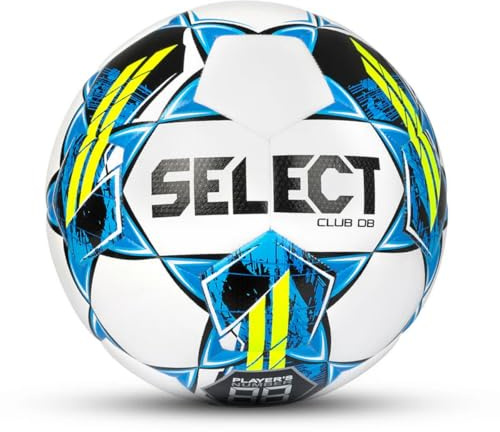 SELECT Club DB V22 Soccer Ball, White/Blue/Yellow, Size 3
