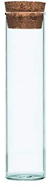 BAtlam Reagenzglas 12pcs- 6ml Klarglas-Reagenzgläser 15 * 66mm Flachboden mit Korkstopfen Hitzebeständige Laborchemie-Laborröhrchen (Size : 6ml) (6ml)