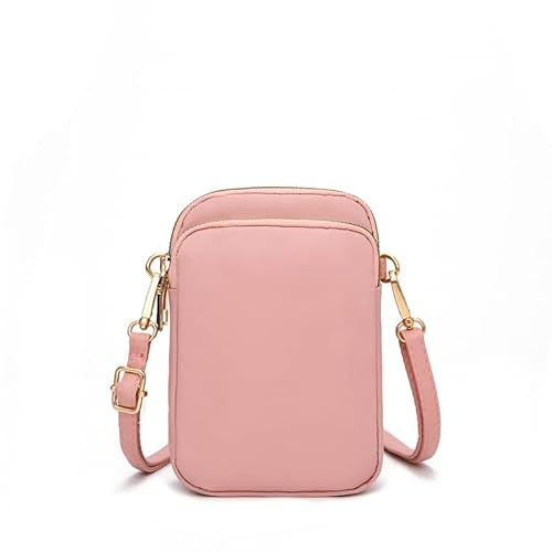Casecret Mini Borsa a Tracolla da Donna in Nylon Crossbody Fascia da Braccio Cellulare Piccola Borsa Impermeabile per Universale Telefono Portatile per iPhone 14 11 Samsung S23 Xiaomi Fino a 7.5 Rosa