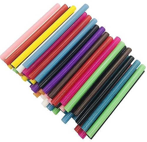 Heißklebesticks Farbig, 100 stücke Mix Bunte 7X 100 MM Hot Melt Kleber Sticks 7 MM for Elektrische Kleber Pistole Handwerk DIY Hand Reparatur Zubehör Klebstoff Siegellack Stick